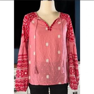 Anthropologie Layla Embroidered Blouse